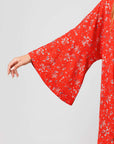 Red Oversized Resort Kimono