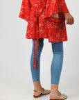 Red Oversized Resort Kimono