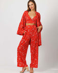 Three Piece Red Resort Set