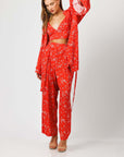 Three Piece Red Resort Set