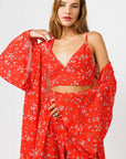 Three Piece Red Resort Set