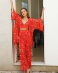 Three Piece Red Resort Set