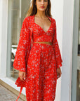 Three Piece Red Resort Set