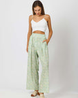 Green Floral Resort Pants