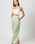 Green Floral Resort Pants