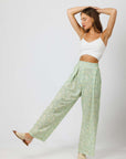 Green Floral Resort Pants