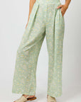 Green Floral Resort Pants