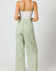 Green Floral Resort Pants