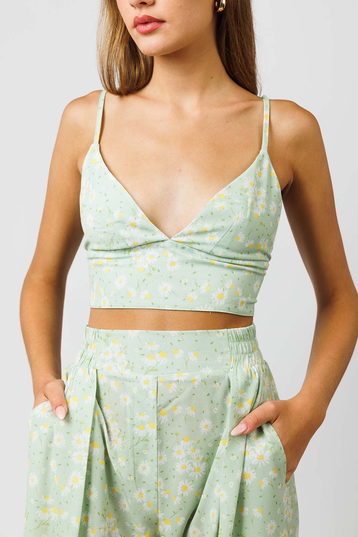 Light Green Triangle Yoko Top