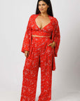 Three Piece Red Resort Set