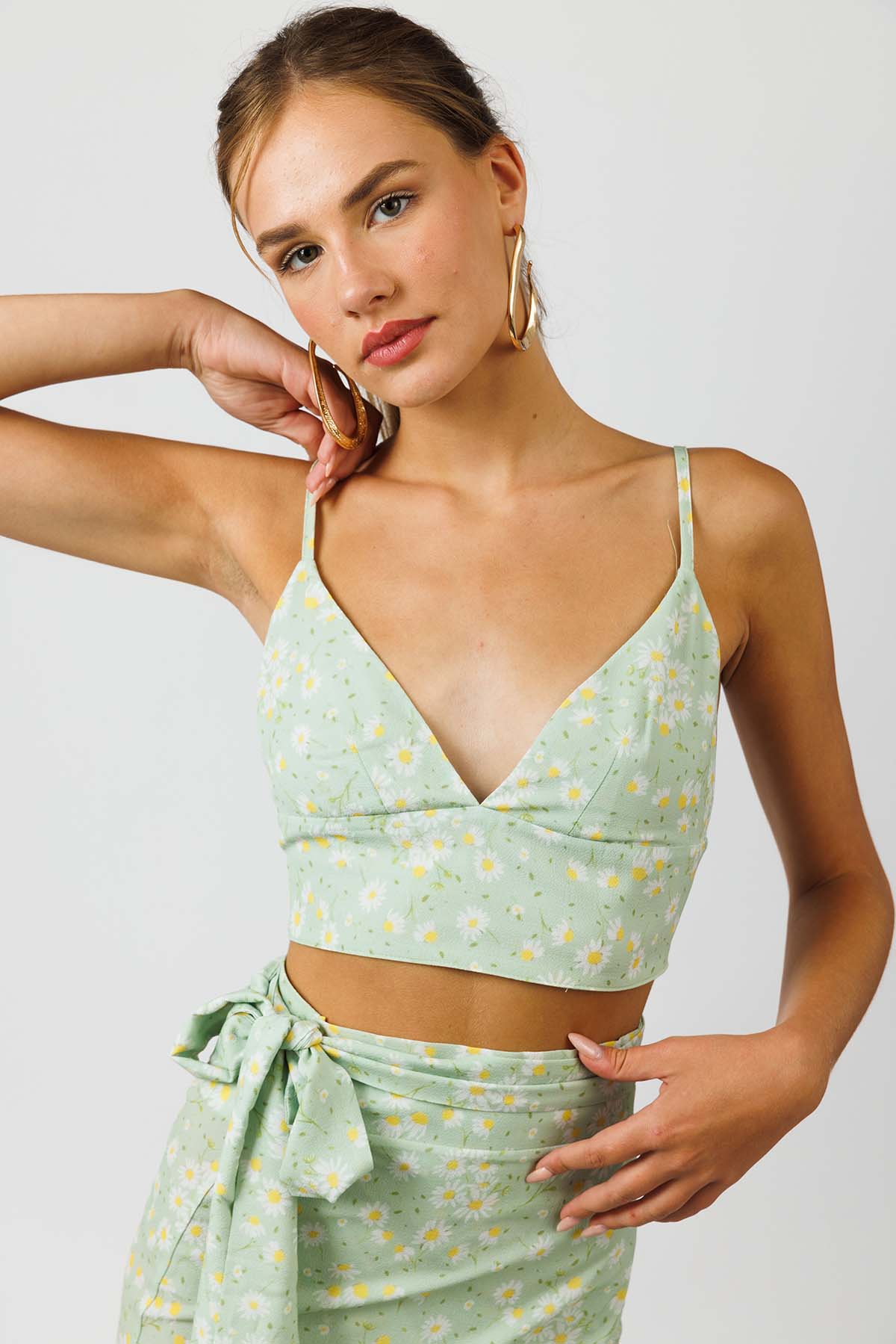 Light Green Triangle Yoko Top