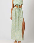 Floral Green Summer Skirt