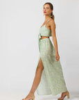 Green Floral Summer Two Piece Set