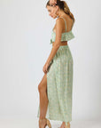 Green Floral Summer Two Piece Set