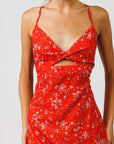 Red Floral Candy Dress