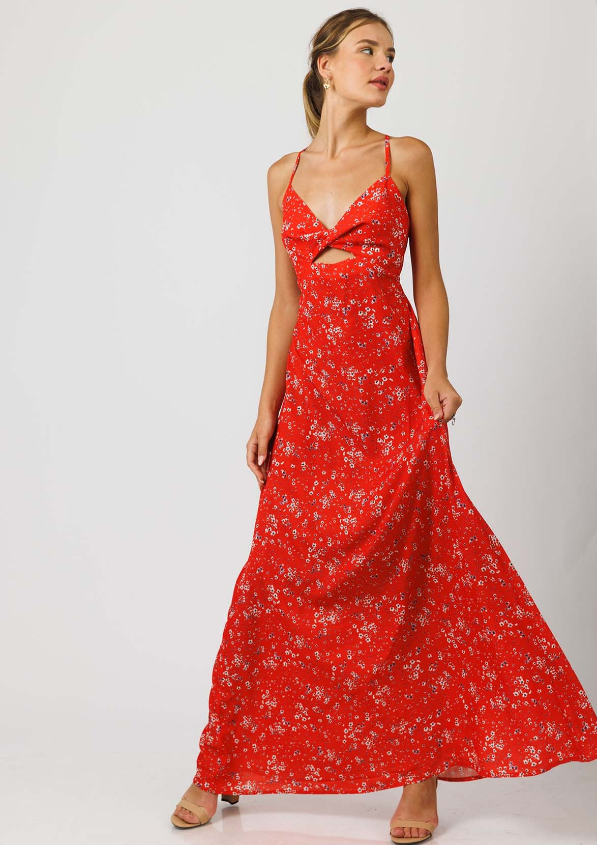 Red Floral Candy Dress