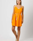 Mango Orange Mini Dress