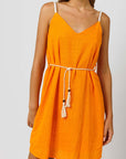 Mango Orange Mini Dress