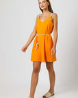 Mango Orange Mini Dress