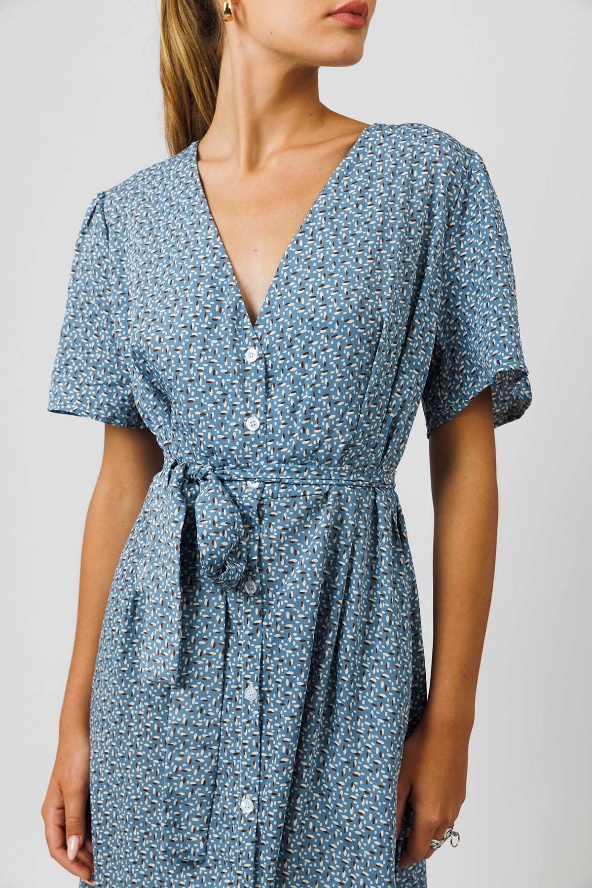 Blue Emma Tea Dress