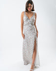 White Bali Ruffle Maxi Dress