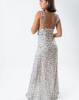 White Bali Ruffle Maxi Dress